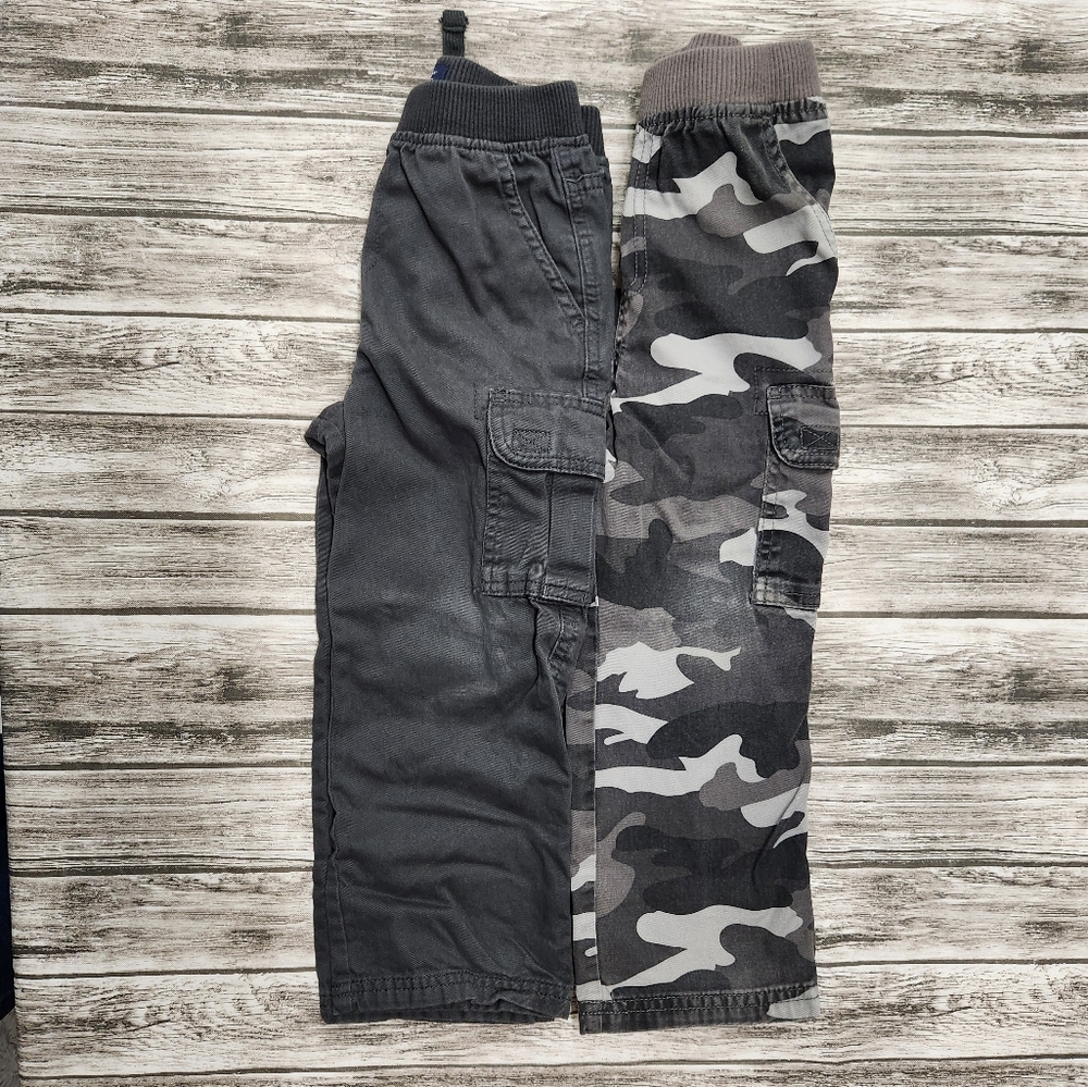 Childrens place 2 pair of pull on cargo pants